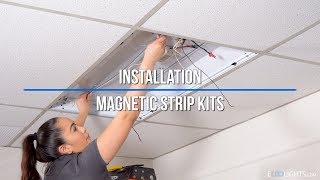 How to Install LED Magnetic Strip Lights in Fluorescent Troffers [upl. by Paolo672]