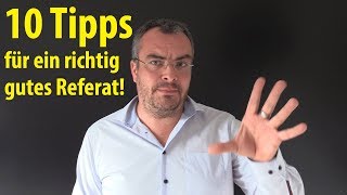 10 Tipps  für ein richtig gutes Referat  Lehrerschmidt [upl. by Pitzer]