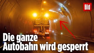 So wird der über 7 Kilometer lange Rennsteigtunnel gereinigt [upl. by Peednus]