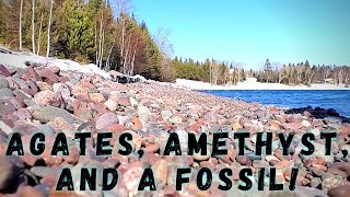 Unpicked Beach full of AGATES Lake Superior Rockhounding [upl. by Irene]