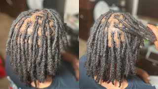 HOW TO RETWIST LOCS FOR BEGINNERS  w Aloe Vera Gel  Palm Rolling Method [upl. by Bren936]