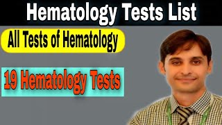 Hematology Tests List [upl. by Aimet]