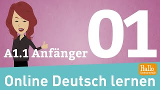 Online Deutsch lernen  A11 Anfänger  sich vorstellen  das Alphabet  die Zahlen  Aussprache [upl. by Enyrehtac]