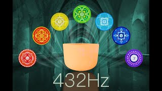 All 7 Chakras Crystal Singing Bowls 30 Min Deep Opening amp Balancing Meditation Music  432Hz based [upl. by Hcirdla]