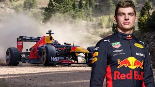 Max Verstappen Drives F1 Car in The Rocky Mountains 🇺🇸 [upl. by Anabella]