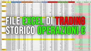 Download file excel di Trading per storico delle operazioni  Forex Trading Online ITA [upl. by Sirahc]