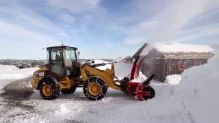 Cat 908H  Tokvam F220H Pro Snøfres  Snöfräs  Snow blower [upl. by Oznecniv130]