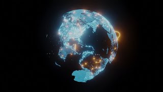 World Connection Animation Earth Spinning Globe Motion Graphics Loop [upl. by Yrtua]