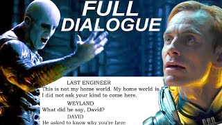 Deleted Engineer Dialogue FULLY TRANSLATED from the Script of Prometheus [upl. by Thanasi]