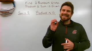 Find 2 Numbers With Product and Sum Given [upl. by Orrocos]