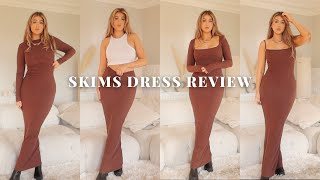 VIRAL SKIMS DRESS REVIEW AND TRY ON [upl. by Fitts55]