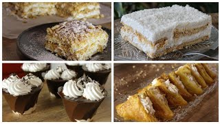 4 ΕΥΚΟΛΑ Νηστίσιμα Γλυκά  4 Famous Vegan Desserts Recipes [upl. by Alyahsat]