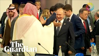 Putin and Saudi crown prince highfive at G20 summit [upl. by Bentlee]