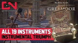 ESO Greymoor All 19 Musical Instruments Locations  Instrumental Triumph Achievement [upl. by Dajma]