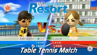 Wii Sports Resort  Table Tennis Match vs Champion Lucia All Stamps [upl. by Orson]