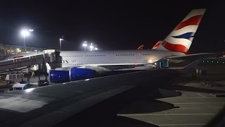 A380 British Airways Cabin Crew announcement after landing Heathrow [upl. by Gable]