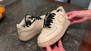 How to customize Air Force 1 etc dye with COFFEE  off white vintage look  Full Process [upl. by Kasper]