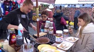 Is this World Smallest Poffertjes  Dutch Pancake Shop Amsterdam Street Food in Inverness St London [upl. by Enirak]