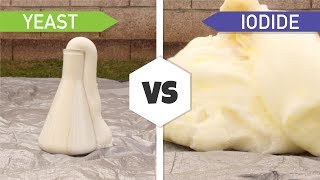 Making Elephant Toothpaste Yeast vs Iodide [upl. by Adnuhsal]