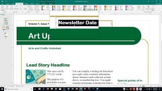 Publisher Ex 41 Creating a Newsletter [upl. by Inail]