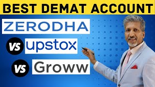 Zerodha Vs Upstox Vs Groww  Best Demat Account  Anurag Aggarwal [upl. by Eyeleen]