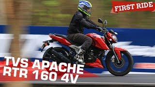 TVS Apache RTR 160 4V  Best RTR Yet First Ride Review  ZigWheels [upl. by Ahsikar]