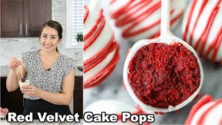 Red Velvet Cake Pops Easy Recipe [upl. by Enytnoel]