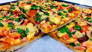 Самая быстрая вкусная тоненькая пицца на кефиреThe quick delicious thin pizza [upl. by Barnie]