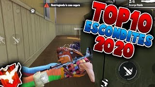 Los 10 Mejores ESCONDITES de FREE FIRE 2020 [upl. by Velleman]