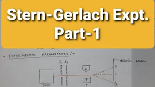 Stern Gerlach Expt Part1 Quantum Mechanics Lecture9  4th Semester [upl. by Lebaron]