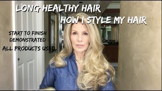 Healthy Hair Routine  At ANY AGE  MATURE Woman with LONGHAIR [upl. by Alyehc535]