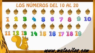 Los números del 10 hasta el 20 1° primaria [upl. by Ellan]