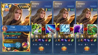 GLOBAL LANCELOT PERFECT FULL DAMAGE BUILD IN SOLO RANK  AUTO WINSTREAK [upl. by Yelra]