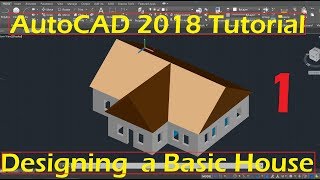 Beginner Tutorial 1 AutoCAD 2018  Designing a Basic House [upl. by Aiem664]