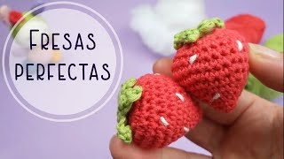 Cómo tejer Fresas a crochet  MUY FÁCIL y sin coser [upl. by Aloysius399]