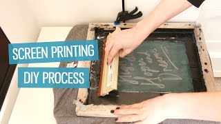 How to screen print tshirts at home DIY method  CharliMarieTV [upl. by Averill]