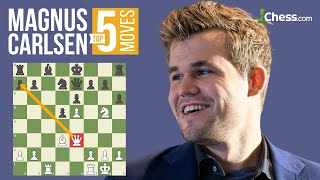 Magnus Carlsens 5 Most Brilliant Chess Moves [upl. by Ainezey126]