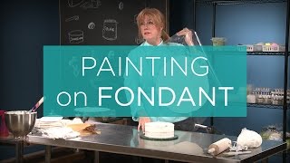 Cake Decorating Painting on Fondant [upl. by Tilford]