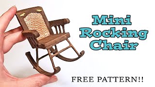 DIY Miniature Rocking Chair made from Cardboard Free Pattern [upl. by Sherfield9]