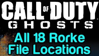 COD Ghosts Rorke File Locations Guide Call of Duty Rorke Intel Locations Audiophile Achievement [upl. by Kory279]