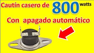 como hacer CAUTIN CASERO DE 800 WATTS para estaños con fusible termico automatico [upl. by Oman554]