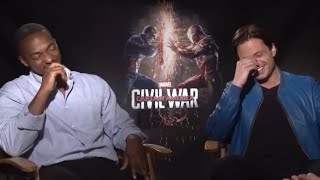 Anthony Mackie amp Sebastian Stan being a chaotic duo for 14 minutes straight [upl. by Mehitable]