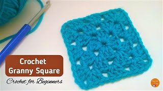 How to Crochet a Basic Granny Square for Beginners  Lesson 16 [upl. by Pliske]