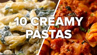 10 Creamy amp Satisfying Pasta Dishes [upl. by Halilak]