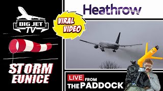 LIVE Storm Eunice at London Heathrow Airport [upl. by Slater]