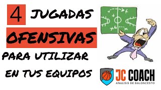 4 TACTICAS ofensivas de baloncesto Variantes del DOBLE STACK [upl. by Acinoj]