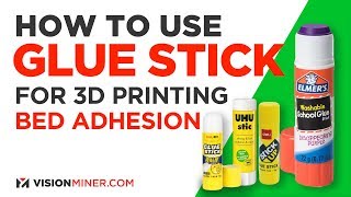 How To Use Glue Stick for 3D Printer Bed Adhesion [upl. by Dolly]