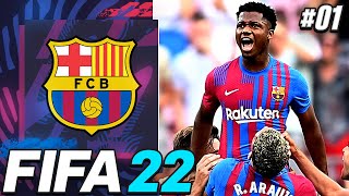 FIFA 22 Barcelona Career Mode EP1  SAVING THIS CLUB😤 [upl. by Anerual]