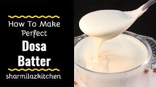 Dosa Recipe For Beginner Part 1 How To Make Perfect Dosa Batter In a Mixie For Crispy Thin Dosa [upl. by Eerot]