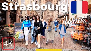 Strasbourg France Walking Tour 4K Alsace [upl. by Riamo]